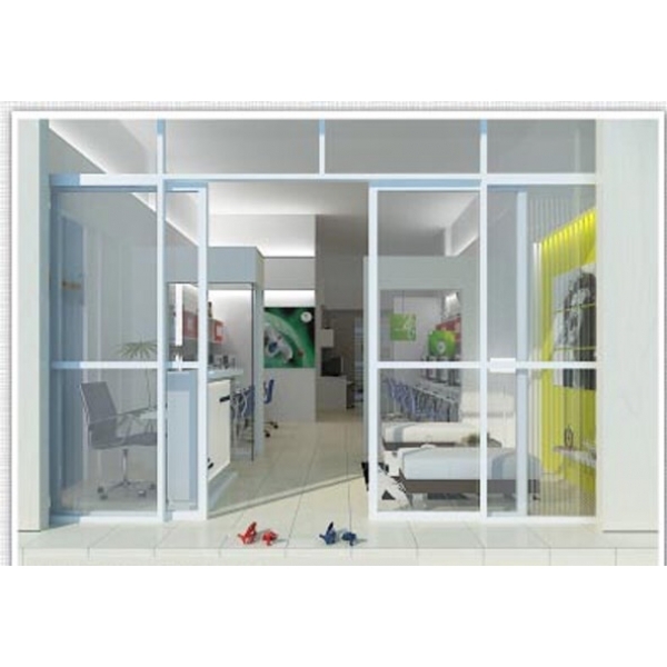 Cửa nhôm hệ 700 thi công mặt tiền